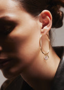 Moon & Stars Enamel Hoops