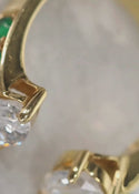 Theodora Double Emerald Tear Ring