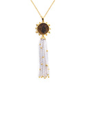 Capitoline-Wolf Chalcedony Tassel Pendant