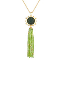 Capitoline-Wolf Peridot Tassel Pendant