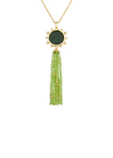 Capitoline-Wolf Peridot Tassel Pendant