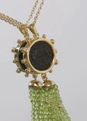 Capitoline-Wolf Peridot Tassel Pendant